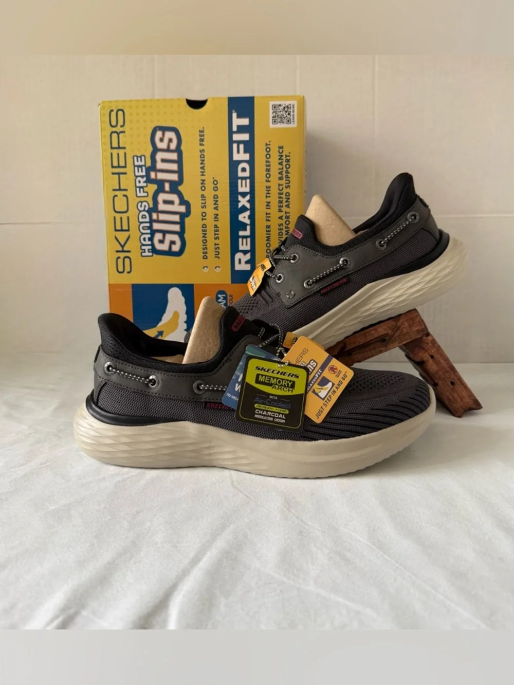 Skechers Lawson Parasail Shoes Hands Free Slip-ins Chocolate -Black Mens 8 New